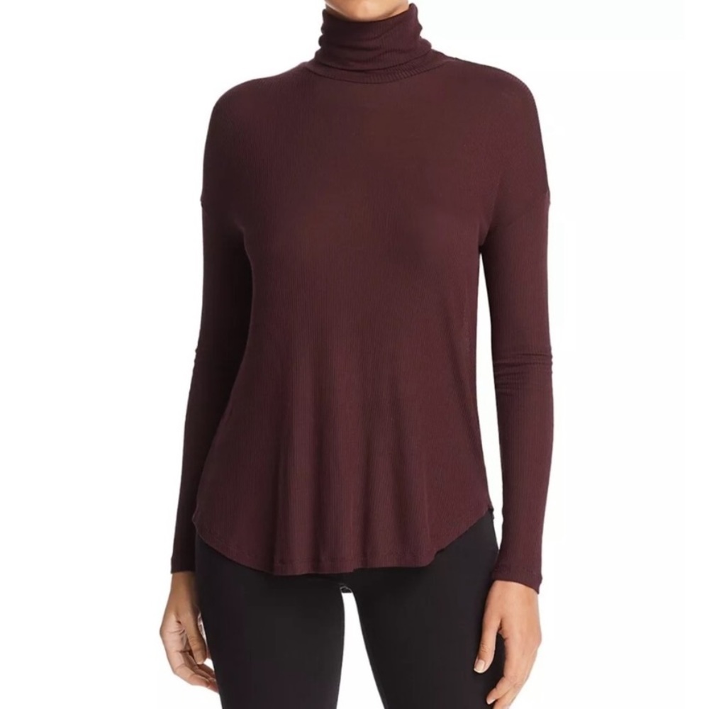Majestic Filatures Maroon Long Sleeve Turtleneck